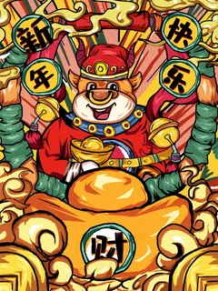 牛年插画 牛年海报 新春海报 牛年插画 牛年海报 新春海报