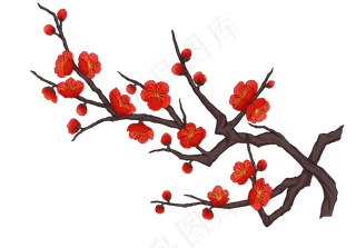 树枝上的梅花