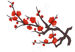 树枝上的梅花
