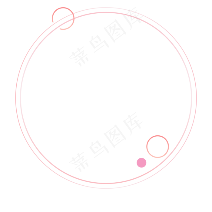 浪漫七夕粉色渐变双环形边框(2000X2000(DPI:300))psd模版下载