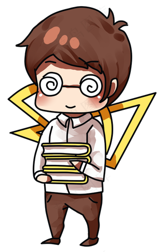 教师节男数学老师卡通