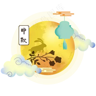 中秋月亮灯笼装饰