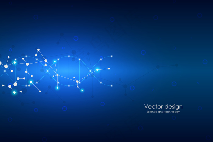 摘要分子背景、遗传和化合物、与点相连的线、医学、技术和科学概念，eps,ai矢量模版下载