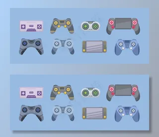 游戏的操纵杆隔离在白色背景上