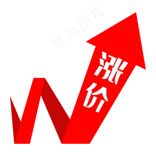 折线涨价箭头