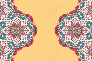 金色矢量豪华装饰曼荼罗设计背景