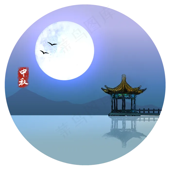 观赏满月中秋习俗(2000X2000(DPI:300))psd模版下载