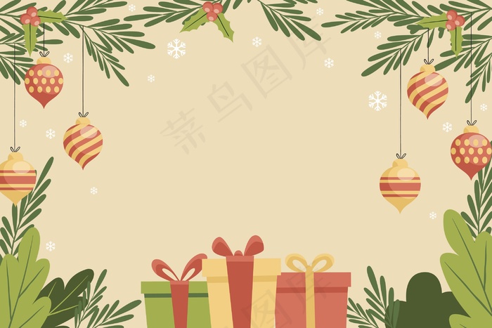 复古圣诞背景eps,ai矢量模版下载