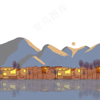 秋季城市风景PNG图片