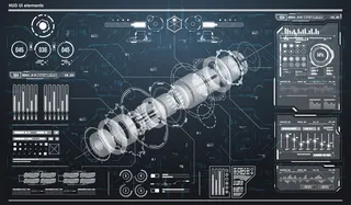 带有hud元素的概念模板。背景与未来的用户界面。