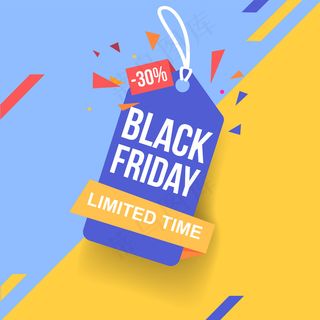 七折优惠。黑色星期五销售紫黄色横幅banner。