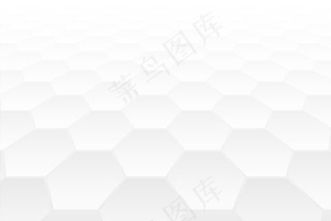 六边形立体透视式白色背景设计