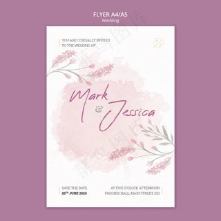 漂亮的婚礼宣传单,DM传单模型样机