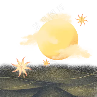 中秋节十五星星月亮