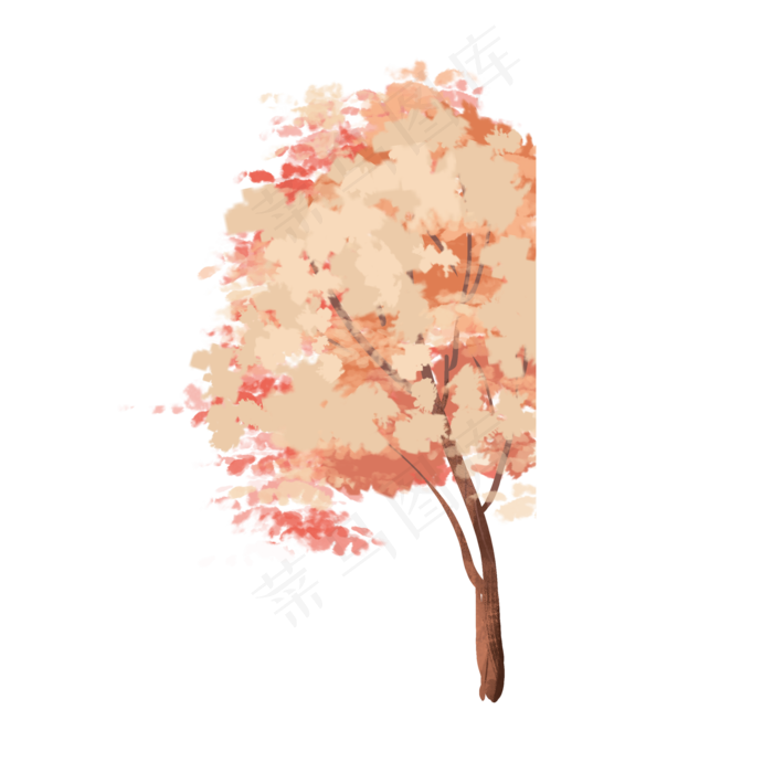 卡通秋天的树木(2000X2000(DPI:150))psd模版下载