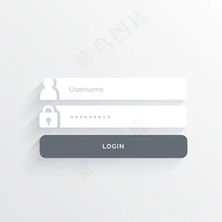 Web登录模板，中性色