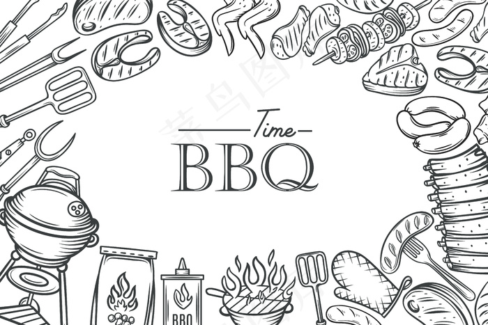 烧烤海报模板