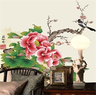 电视墙背景画效果图片