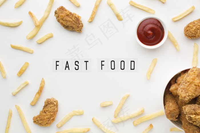 美国食物安排俯视图