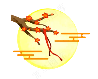 中秋贺卡装饰元素