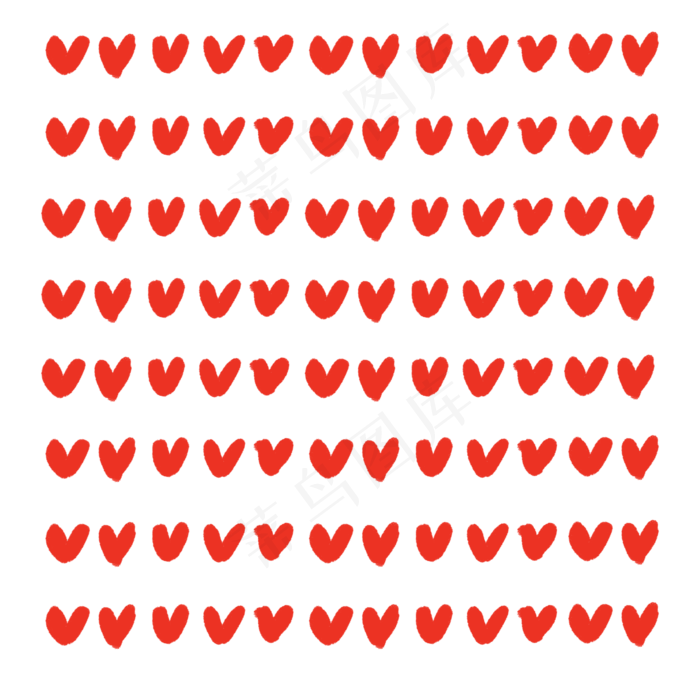 红色涂鸦爱心网页背景