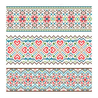 手工绣乌克兰民族图案。