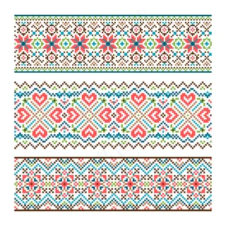 手工绣乌克兰民族图案。