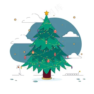 金星装饰圣诞树