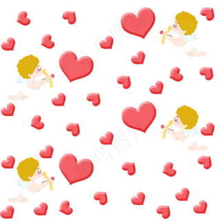 情人节底纹丘比特