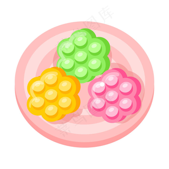 手绘彩色水果糖果(2000*2000px 300 dpi )ai矢量模版下载
