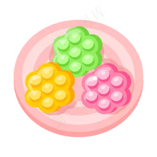 手绘彩色水果糖果 手绘彩色水果糖果