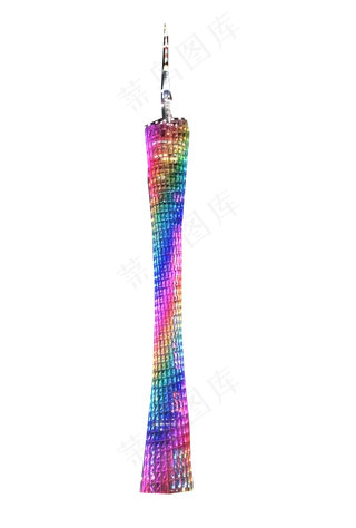 七彩广州塔,免抠元素