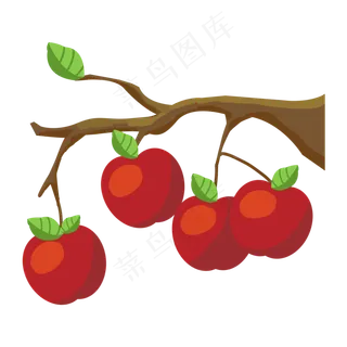 卡通可爱平面苹果