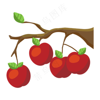 卡通可爱平面苹果