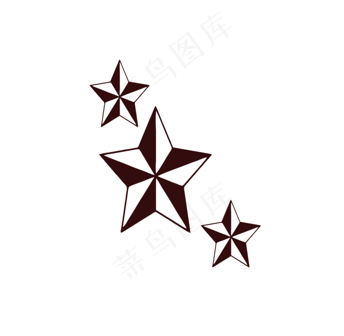 黑白五角星(2181*2128px 72 dpi )