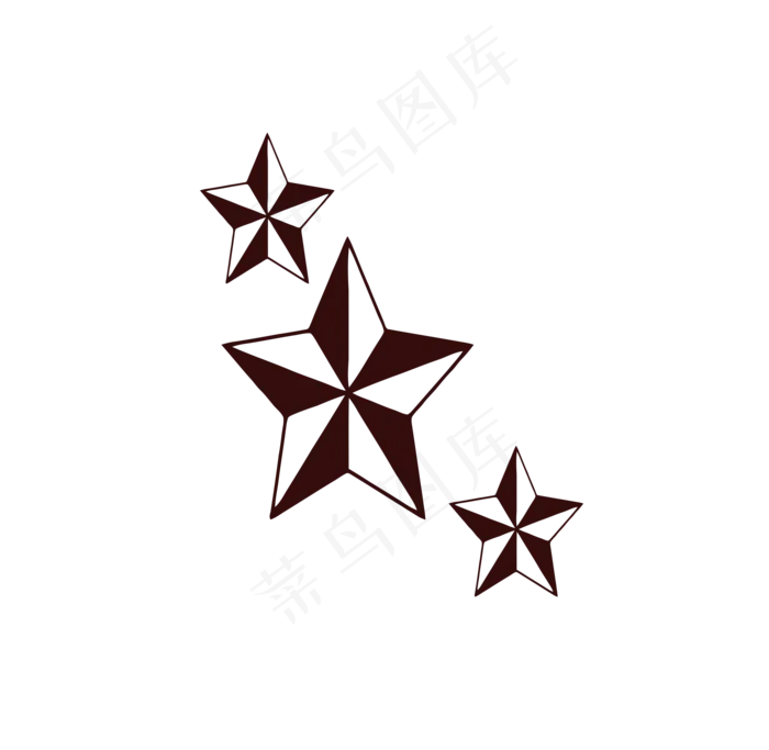 黑白五角星(2181*2128px 72 dpi )