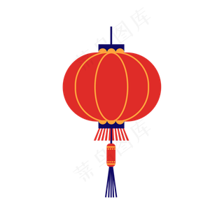 春节红色矢量灯笼,免抠元素
