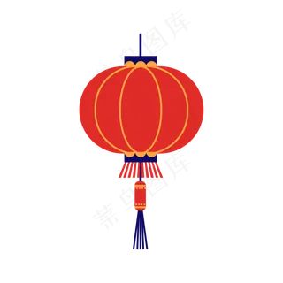 春节红色矢量灯笼,免抠元素
