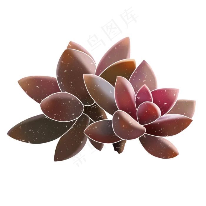 春季水彩植物多肉(2000X2000(DPI:300))psd模版下载