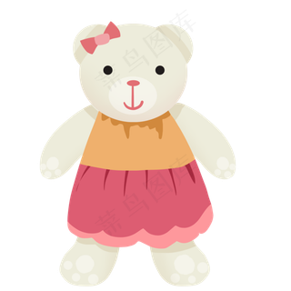 白色浪漫熊布偶