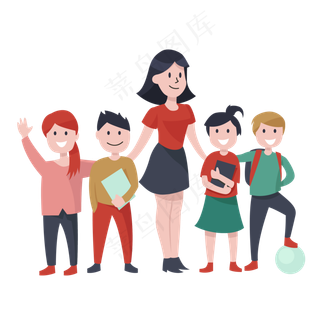 教师节老师和学生,免抠元素