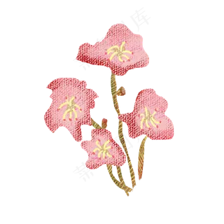 粉色樱花树枝PNG图片