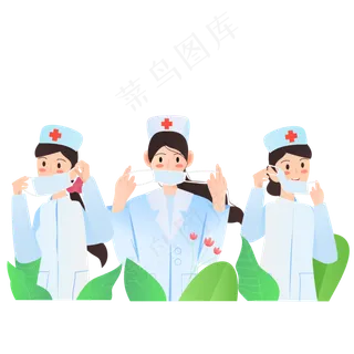 青年节护士矢量图