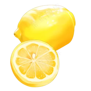 水果黄色的柠檬插图