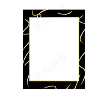 黑金笔刷边框