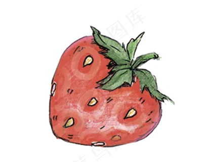 手绘水果草莓素材