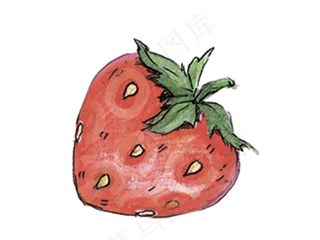 手绘水果草莓素材