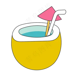 简约风格椰子汁