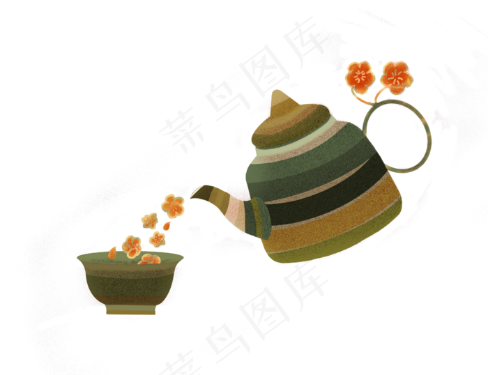 古风茶壶茶具(2600X2000(DPI:300))psd模版下载