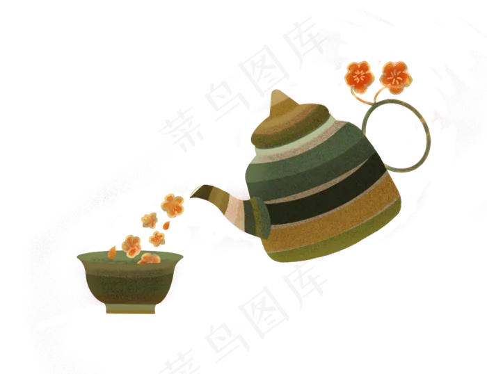 古风茶壶茶具(2600X2000(DPI:300))psd模版下载